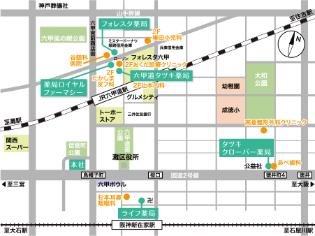 灘区の店舗地図